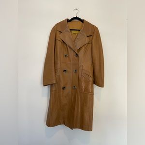 Vintage 100% Leather Coat